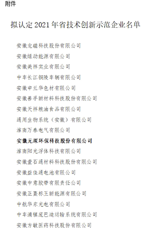 旋乐吧科技成功入选“安徽省技术创新示范企业”